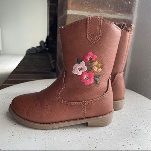 Toddler Cowgirl boot flower detail